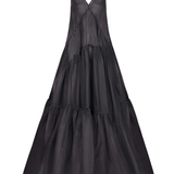 Abito maxi con scollo a V in nero Temily - donna 
