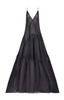 Abito maxi con scollo a V in nero Temily - donna