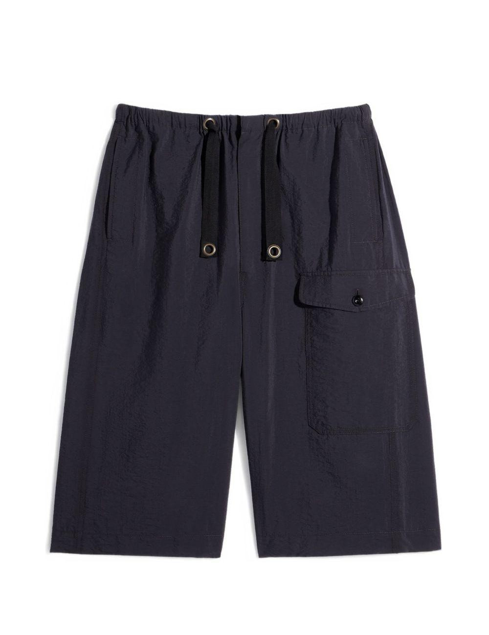 Shorts cargo con coulisse in nero Lemaire - uomo 