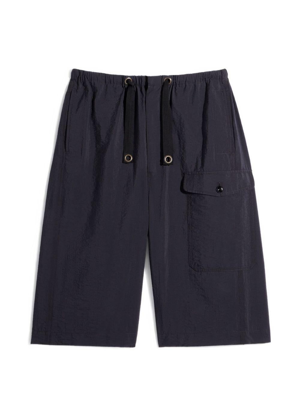 Shorts cargo con coulisse in nero Lemaire - uomo 