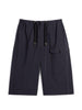 Shorts cargo con coulisse in nero Lemaire - uomo