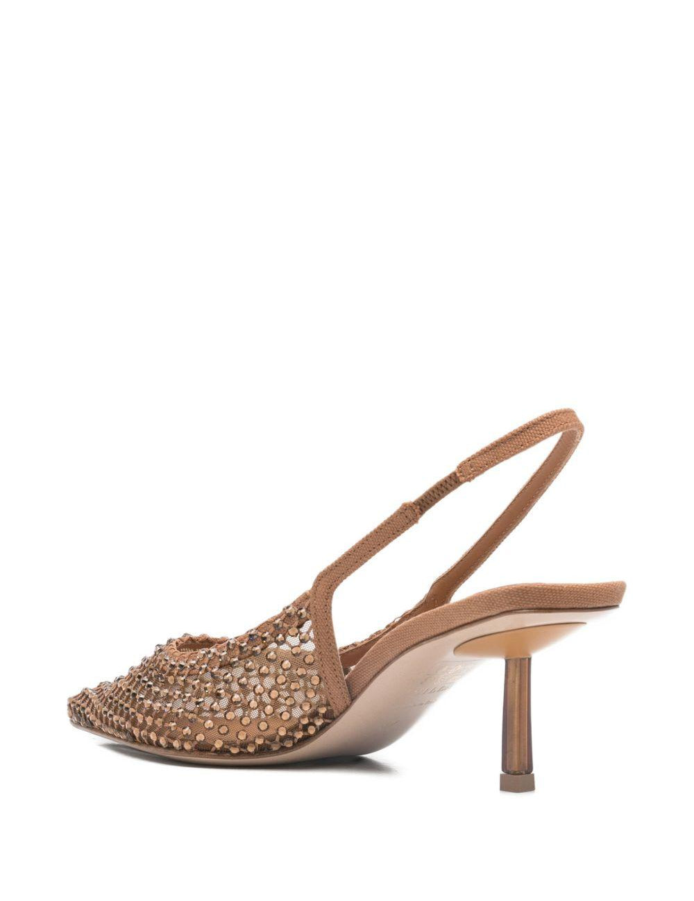 Decollete chanel gilda con cristalli in marrone Le silla - donna 