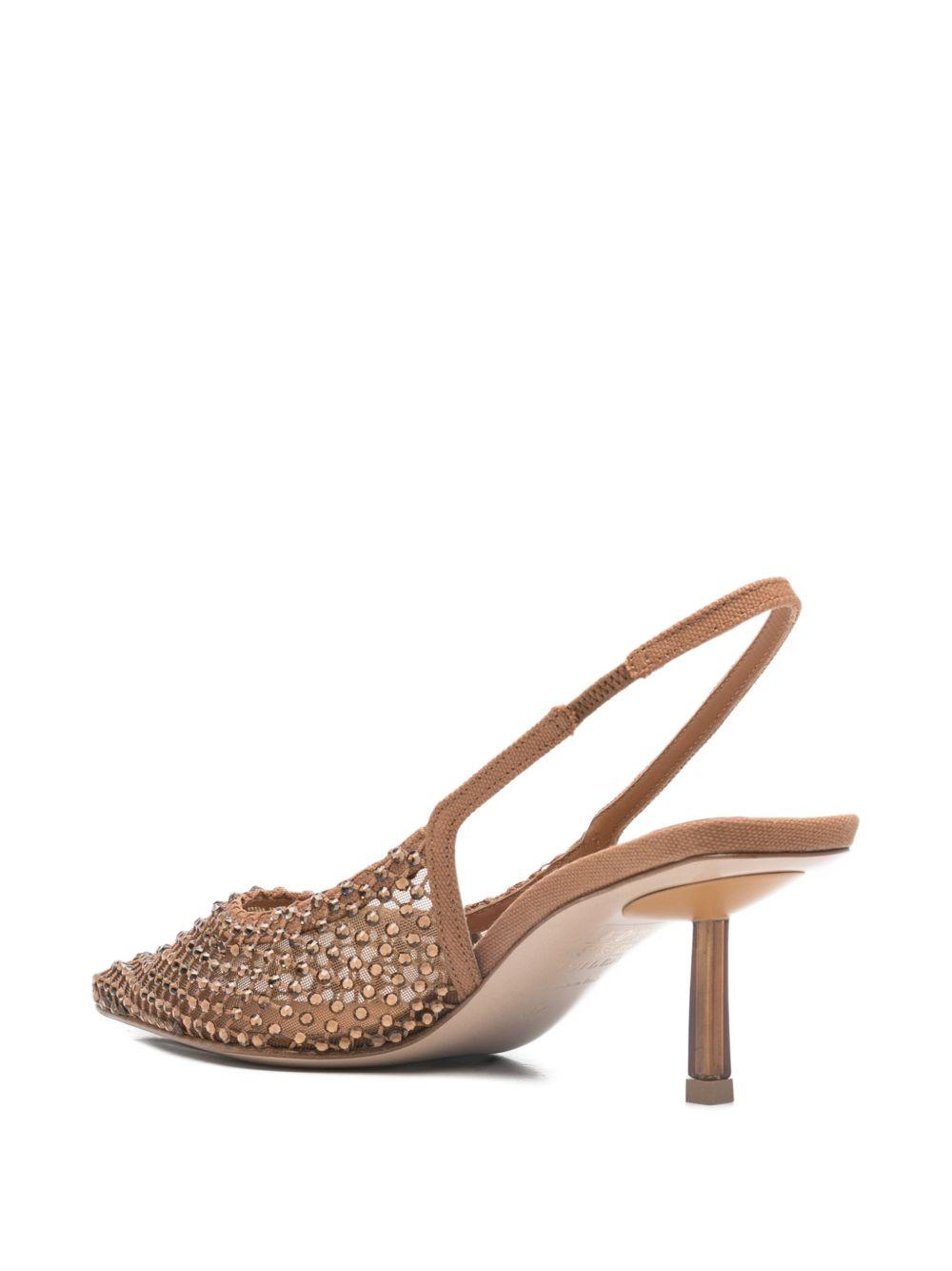 Decollete chanel gilda con cristalli in marrone Le silla - donna 