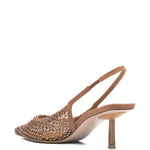 Decollete chanel gilda con cristalli in marrone Le silla - donna 