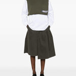 Camicia a strati con gilet in maglia in bianco Gr10k - uomo 