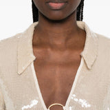 Abito marylin con paillettes in beige Oséree - donna 