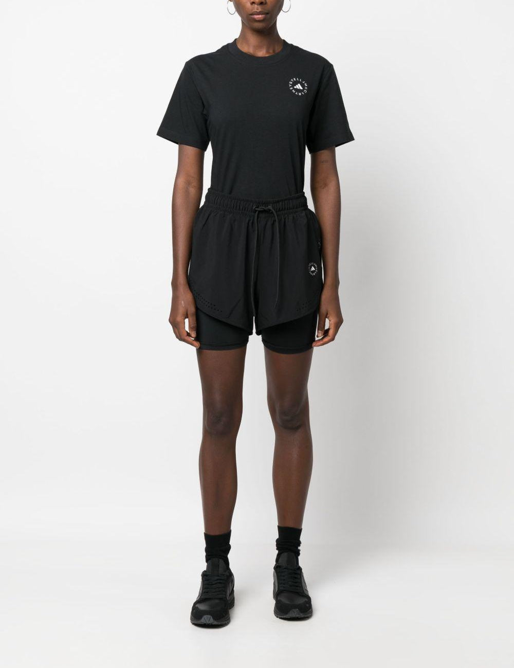 T-shirt a maniche corte truecasuals in nero Adidas by stella mc cartney - donna 