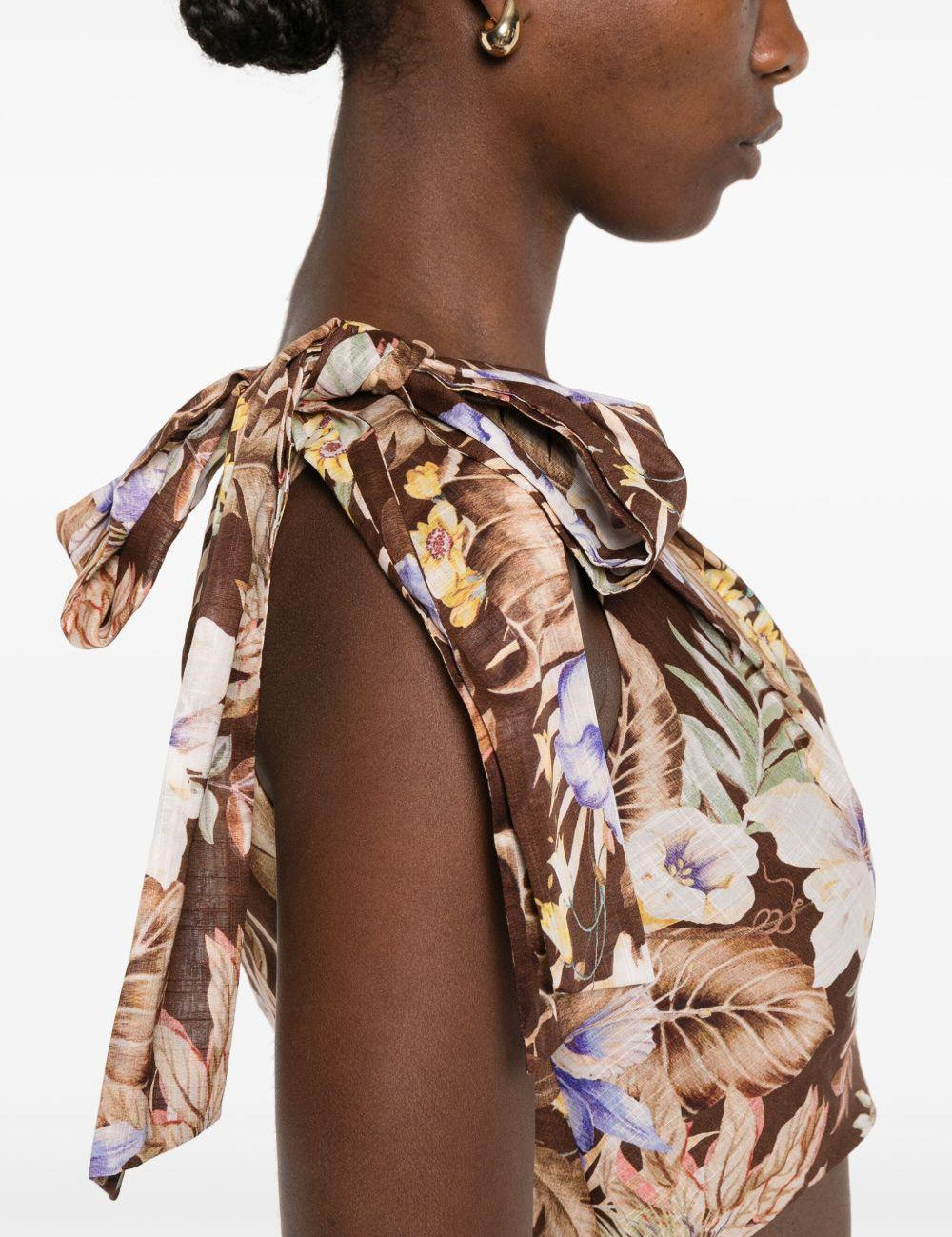 Top Coco monospalla in marrone Zimmermann - donna 