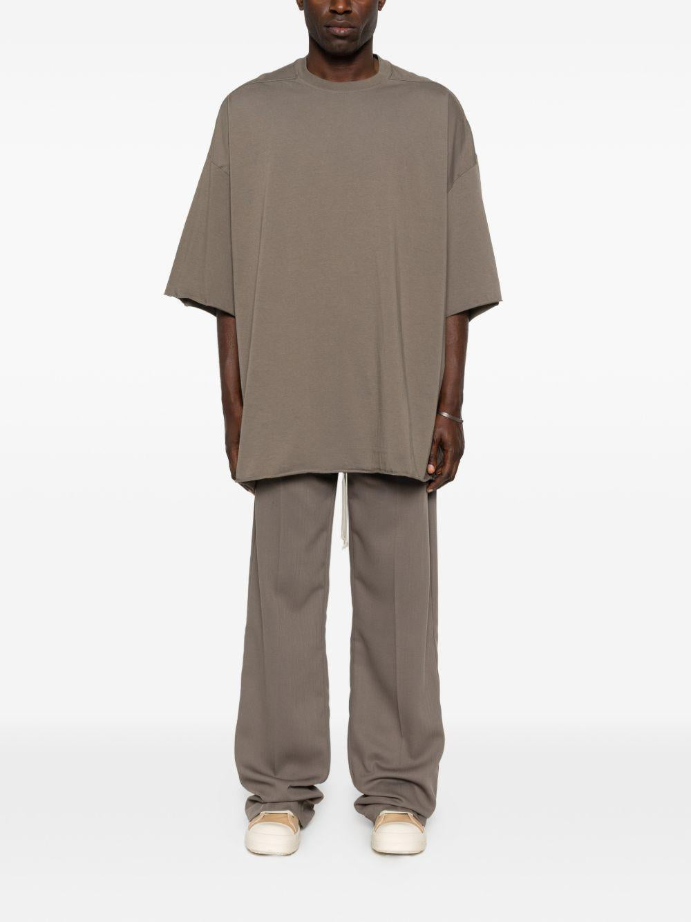 T-shirt girocollo in grigio Rick owens - uomo 