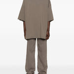 T-shirt girocollo in grigio Rick owens - uomo 