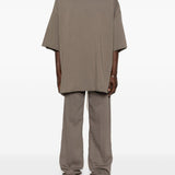 T-shirt girocollo in grigio Rick owens - uomo 