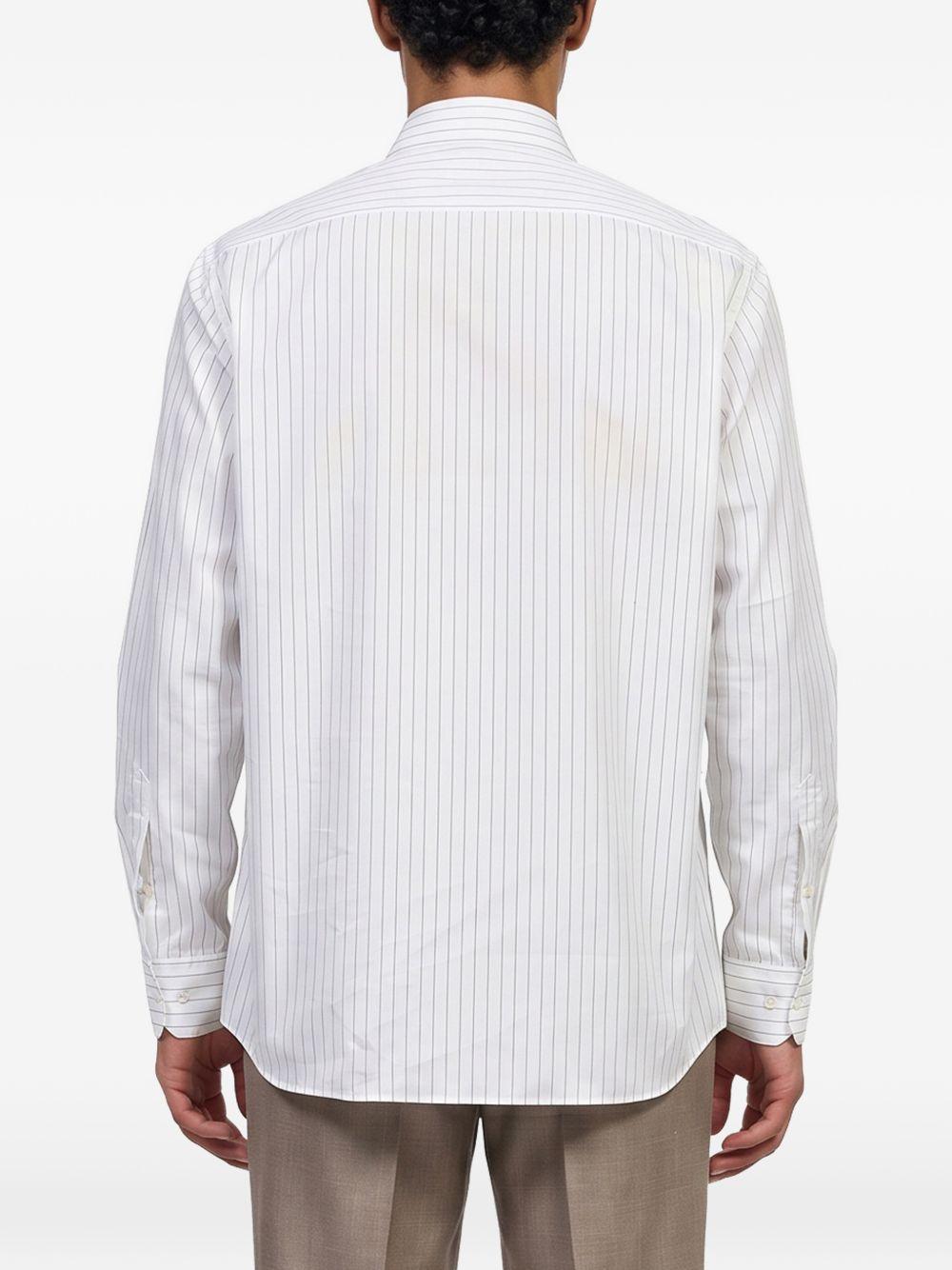 Camicia a righe in bianco 