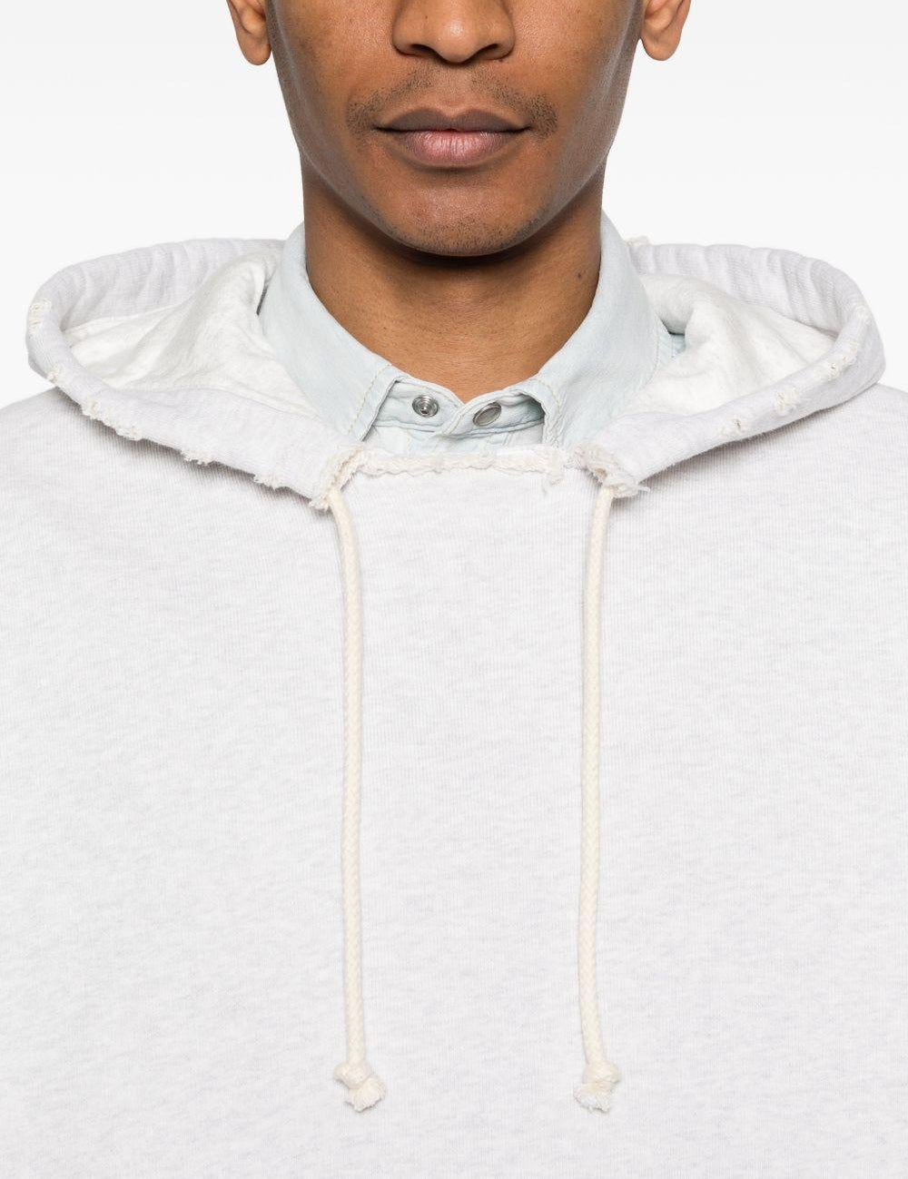 Felpa con cappuccio e tasca in grigio Golden goose - unisex 