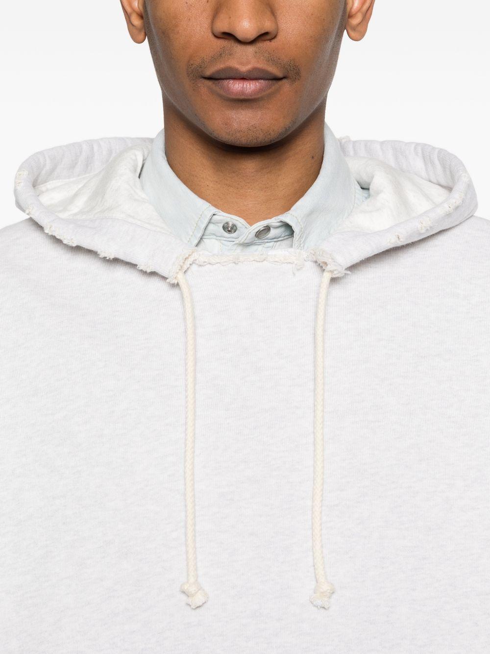 Felpa con cappuccio e tasca in grigio Golden goose - unisex 