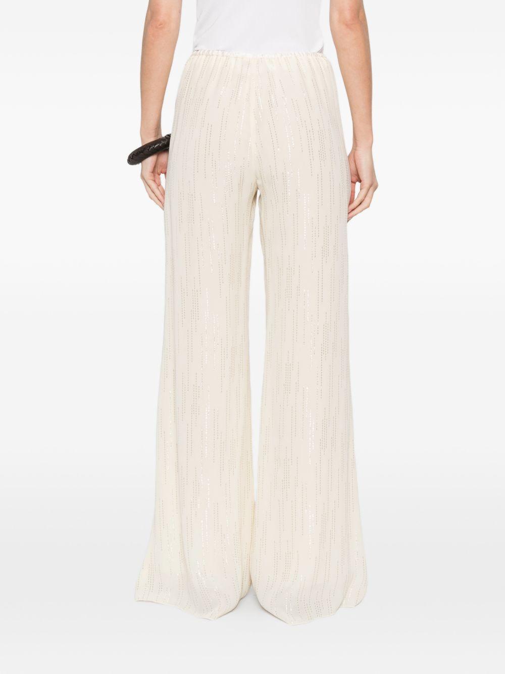 Pantaloni a gamba ampia in avorio Forte forte - donna 