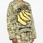 Maglione con stampa in giallo Ganni - donna 