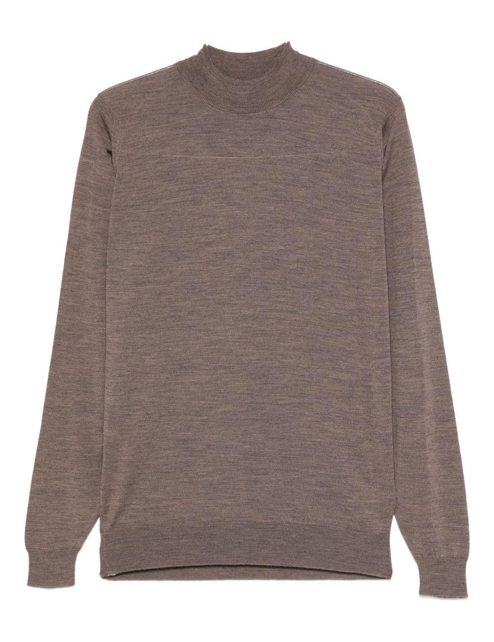 Maglione a collo alto in marrone John smedley - uomo 
