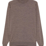 Maglione a collo alto in marrone John smedley - uomo 