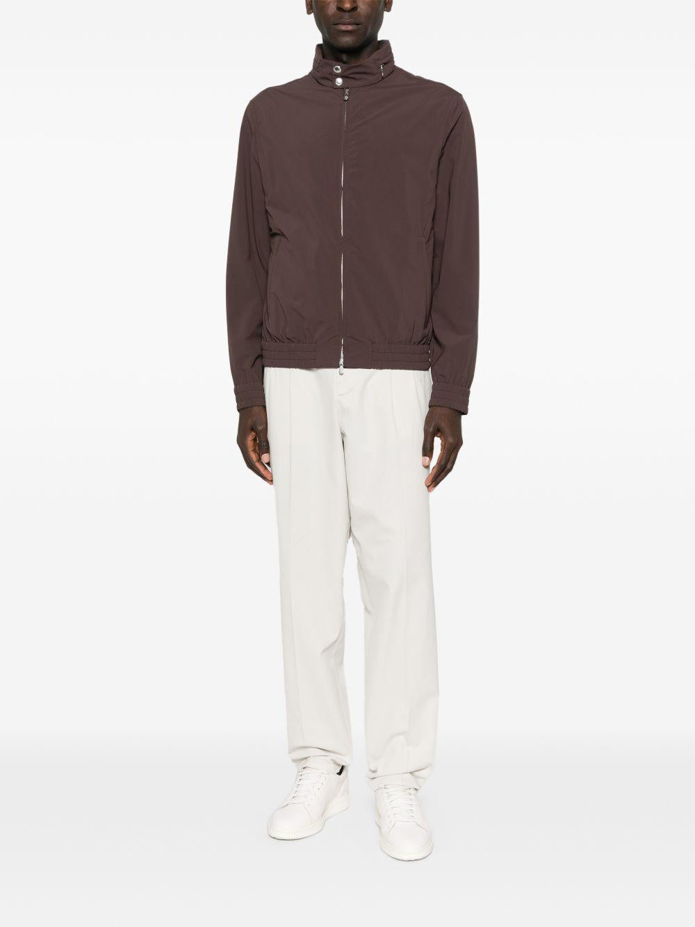 Giacca bomber con zip in marrone Brunello cucinelli - uomo 