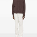Giacca bomber con zip in marrone Brunello cucinelli - uomo 