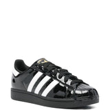 Sneakers superstar II con finitura lucida in nero 