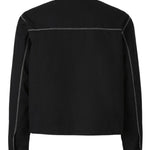 Giacca-camicia Bay con cuciture a contrasto in nero Carrer - unisex 