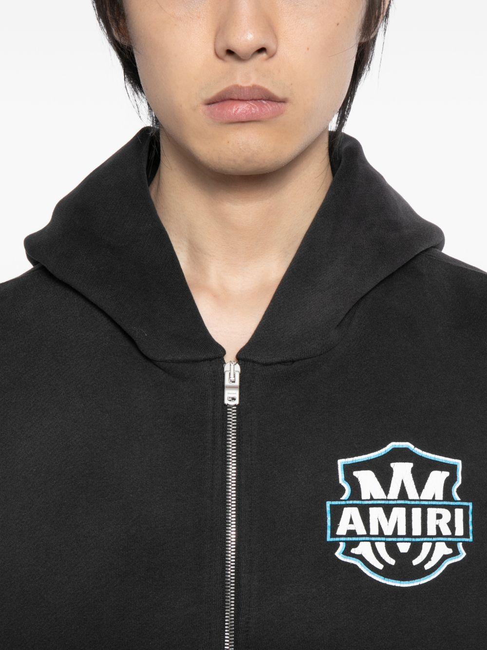 Felpa con zip e stampa grafica in nero Amiri - uomo 