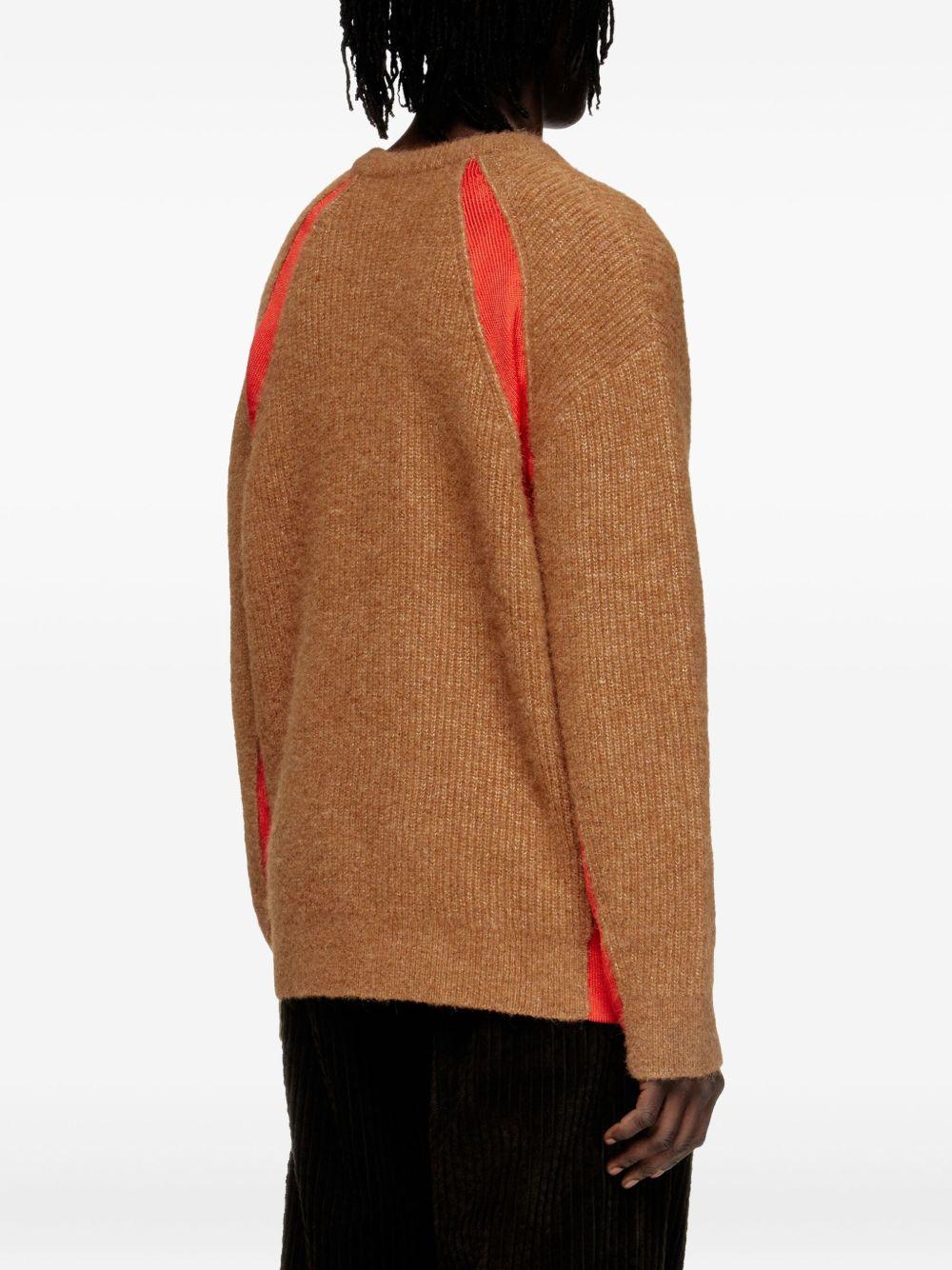 Maglione a coste in marrone Diesel - uomo 