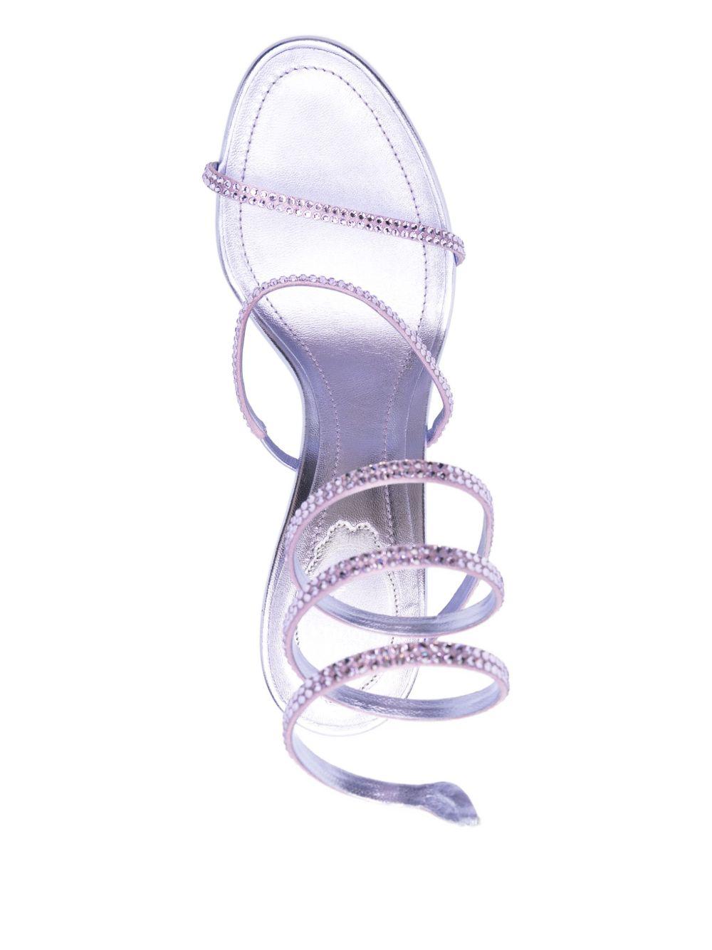 Sandali cleo con cristalli in lilla Rene caovilla - donna 