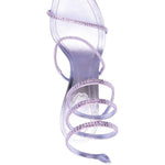 Sandali cleo con cristalli in lilla Rene caovilla - donna 