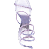 Sandali cleo con cristalli in lilla Rene caovilla - donna 