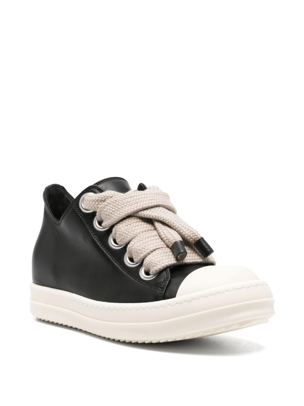 Sneakers Jumbolacet in pelle in nero 