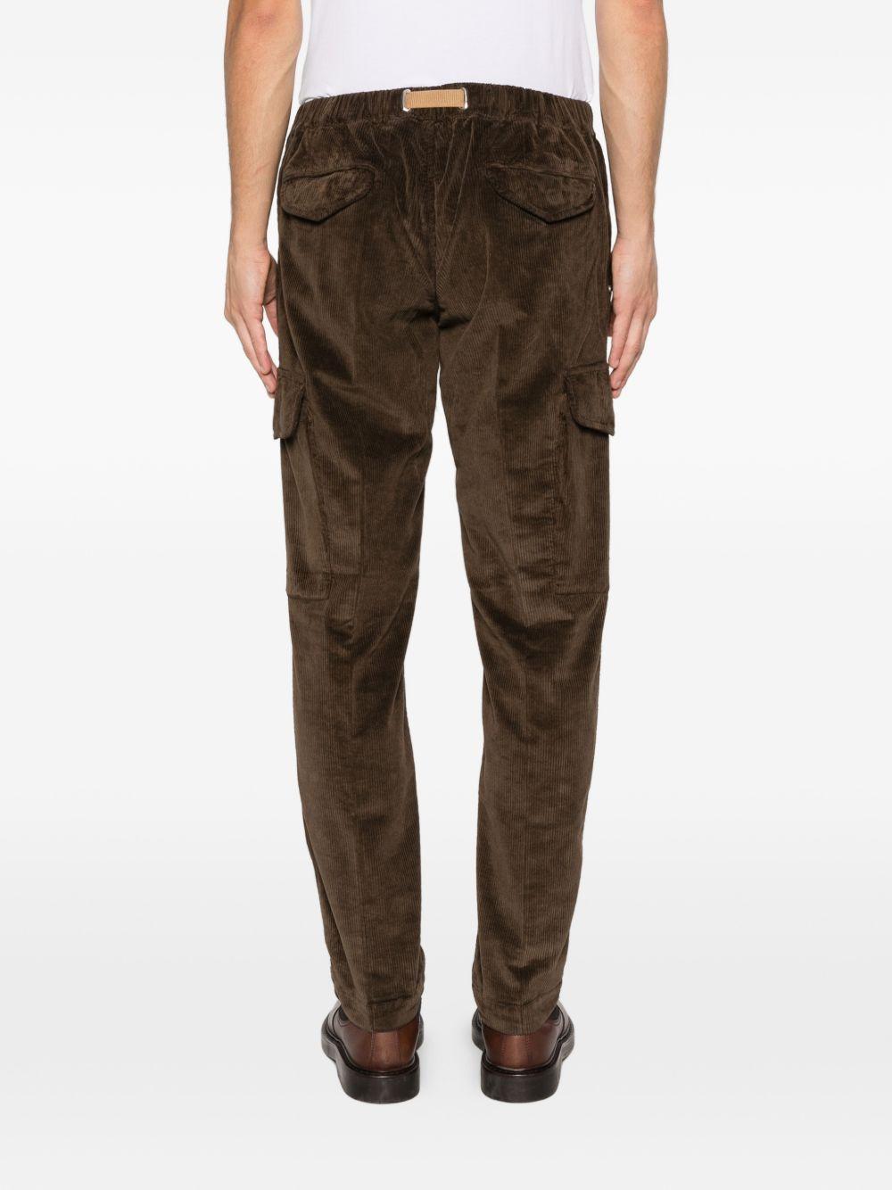 Pantaloni in velluto a coste con cintura in marrone Whitesand - uomo 