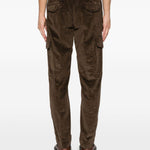 Pantaloni in velluto a coste con cintura in marrone Whitesand - uomo 