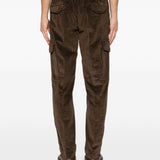 Pantaloni in velluto a coste con cintura in marrone Whitesand - uomo 