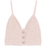 Top con paillettes in rosa Alessandra rich - donna 