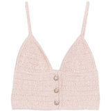 Top con paillettes in rosa Alessandra rich - donna 