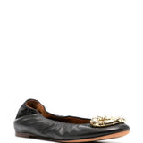Ballerine con fibbia in nero di Lanvin - donna 