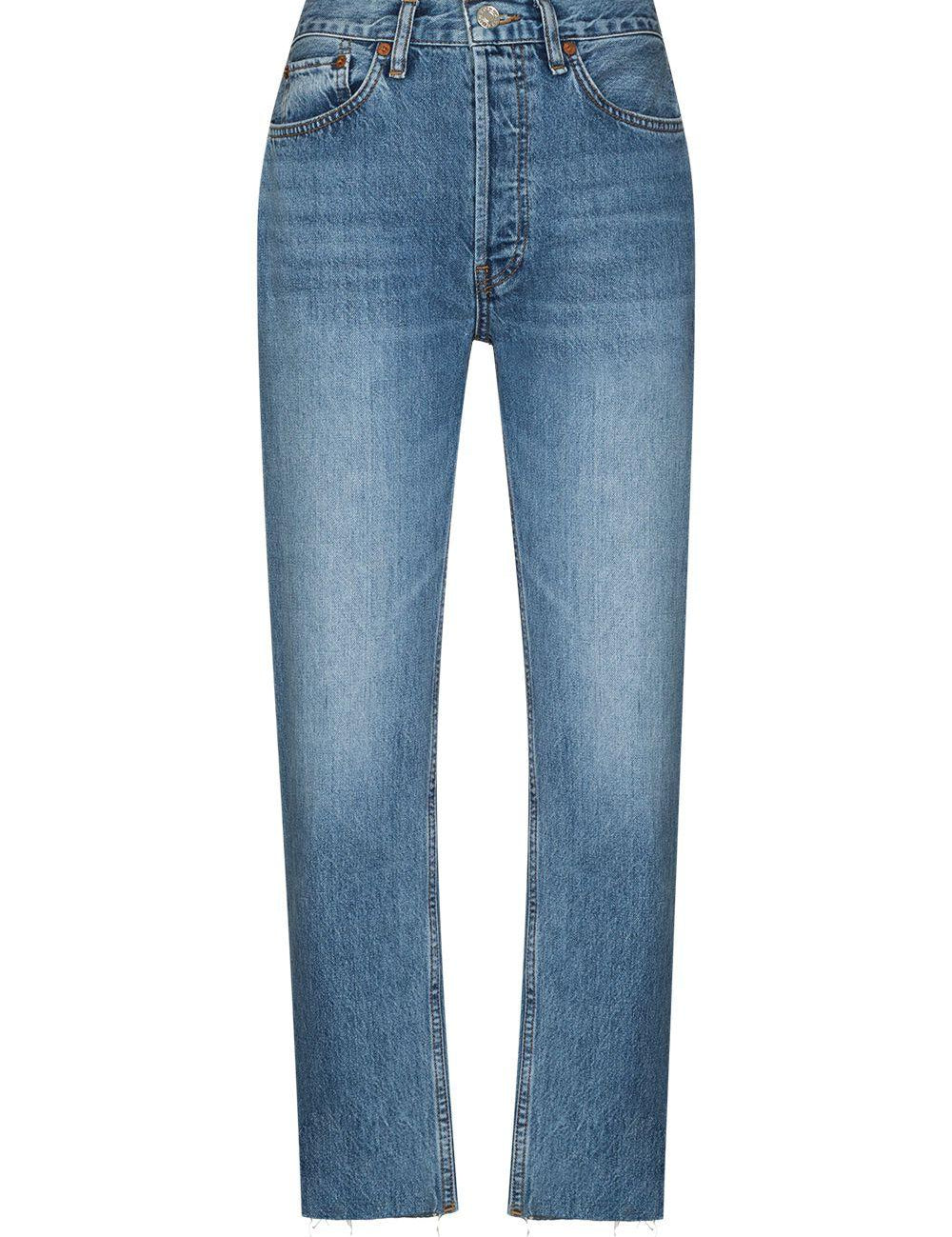 Jeans cropped a tubo di stufa in blu Re/done - donna 