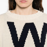 Maglione girocollo a maniche lunghe  in beige Maxmara weekend - donna 
