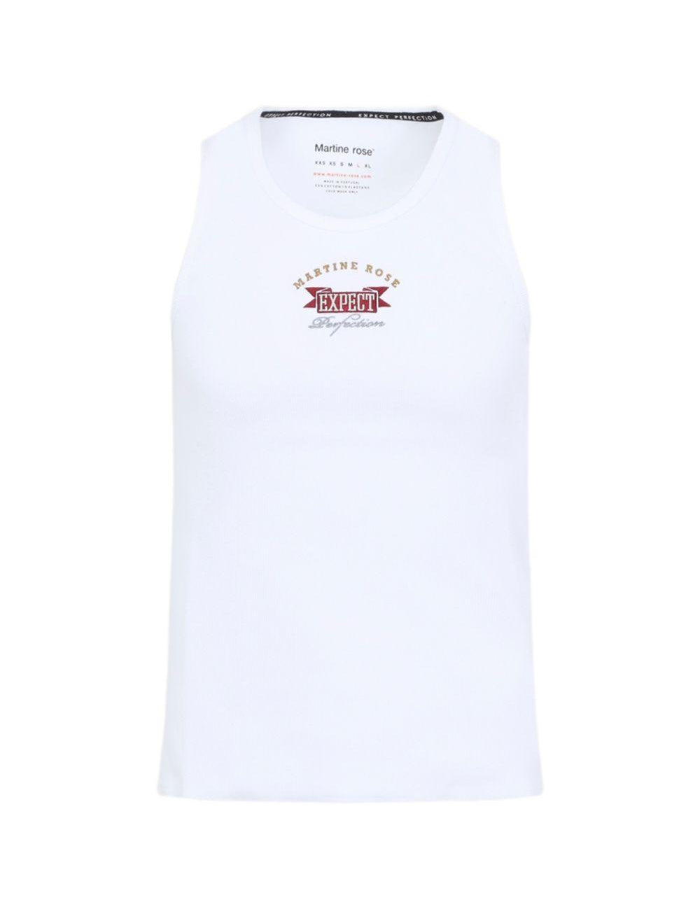 Canotta con stampa del logo in bianco Martine rose - unisex 
