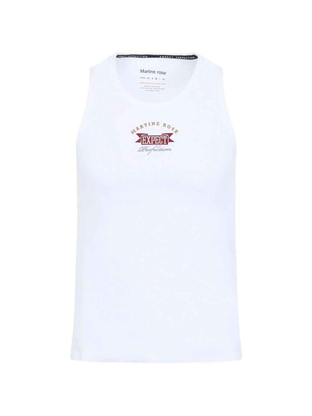Canotta con stampa del logo in bianco Martine rose - unisex 
