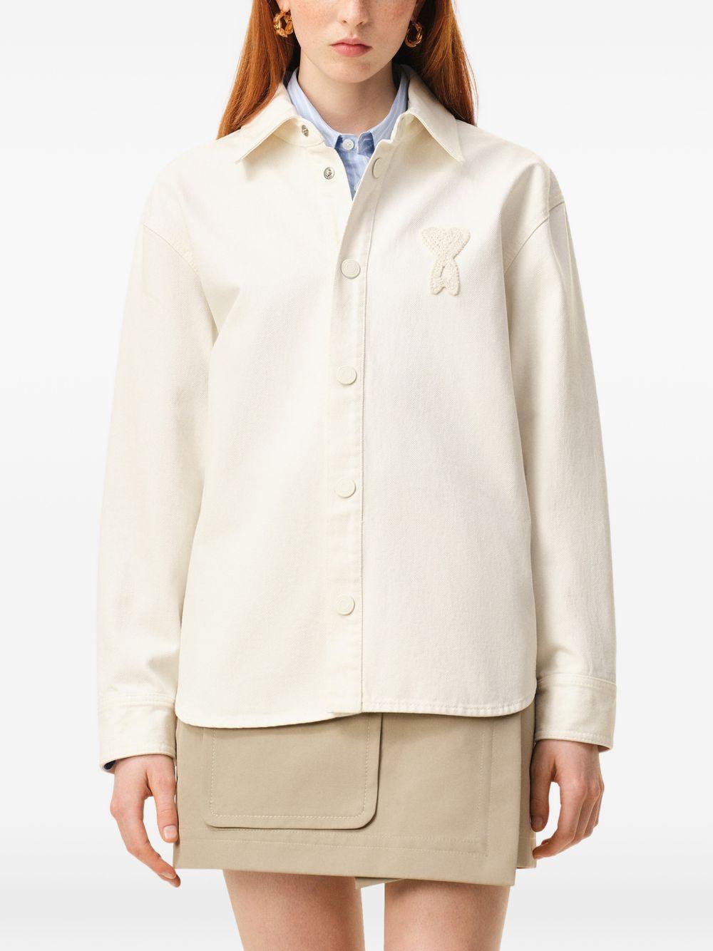 Giacca-camicia ami de coeur in avorio Ami Paris - uomo 