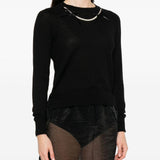 Maglione con decorazione di perle in nero Simone rocha - donna 