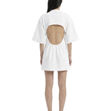 Abito a t-shirt con schiena scoperta in bianco  Wardrobe NYC - donna 
