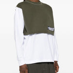 Camicia a strati con gilet in maglia in bianco Gr10k - uomo 