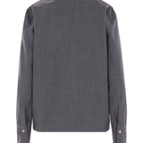Camicia con colletto button-down in grigio The latest - donna 
