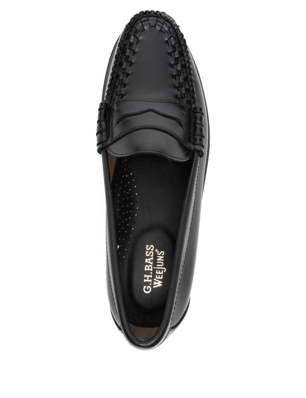 Mocassini con dettaglio intrecciato weejun in nero Gh bass - uomo 