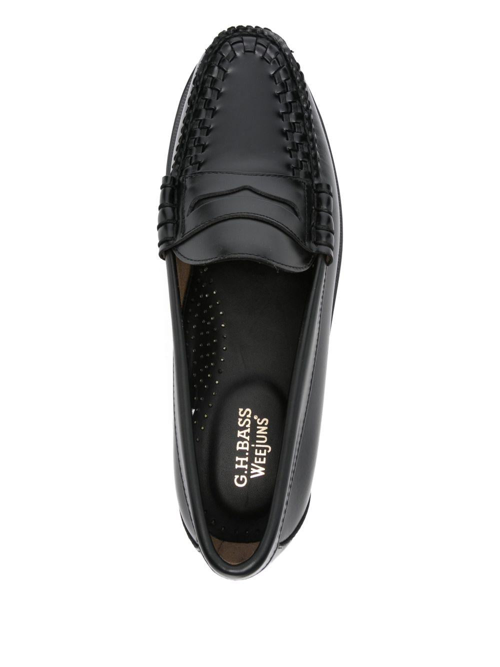 Mocassini con dettaglio intrecciato weejun in nero Gh bass - uomo 