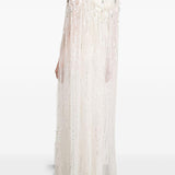Abito da sera con paillettes goldfinger 007 in avorio Jenny packham - donna 